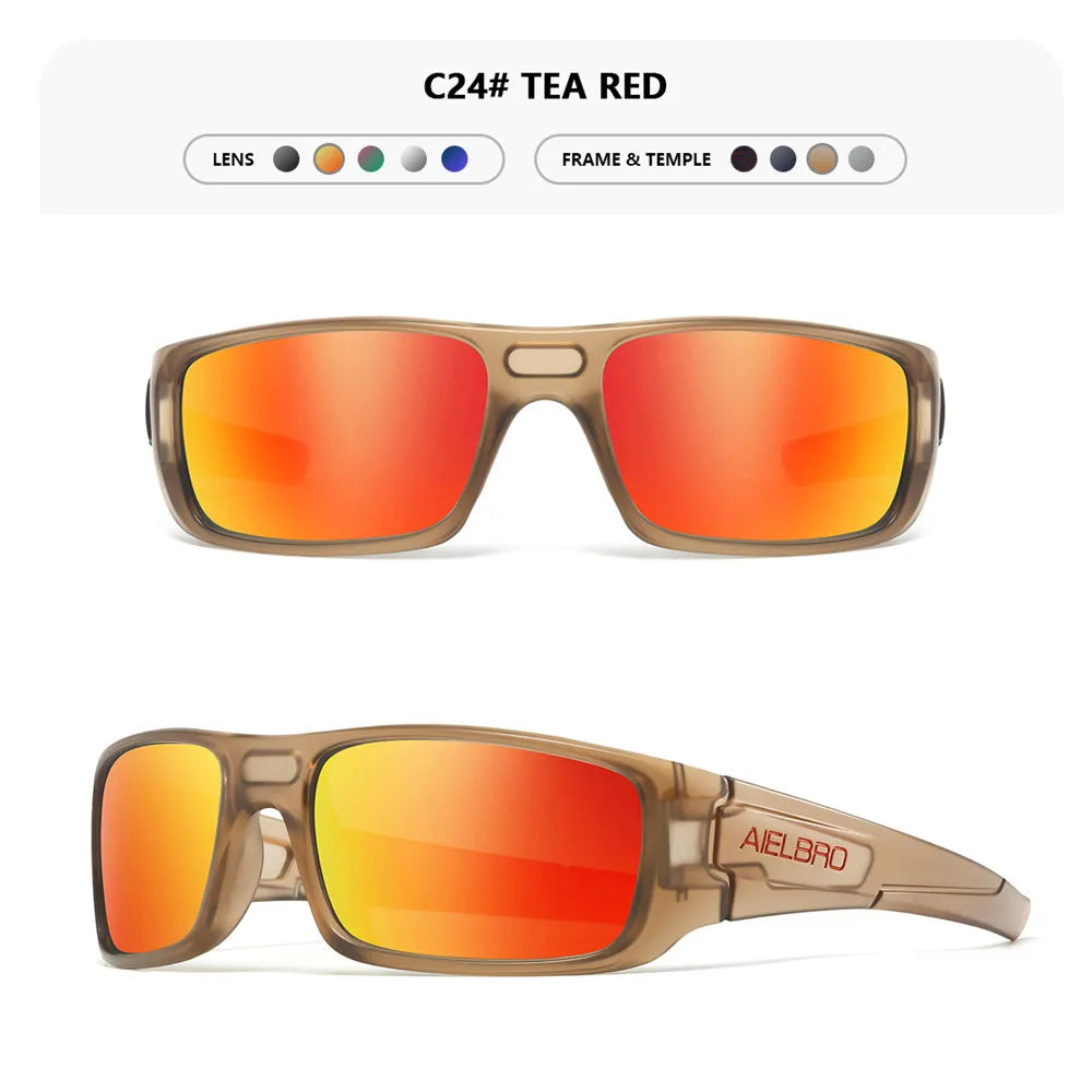 4PCS Sun Glasses – Unisex Square Frames with UV400 Lens, Perfect for Driving, Golf, Fishing All-Weather Outdoor Activities