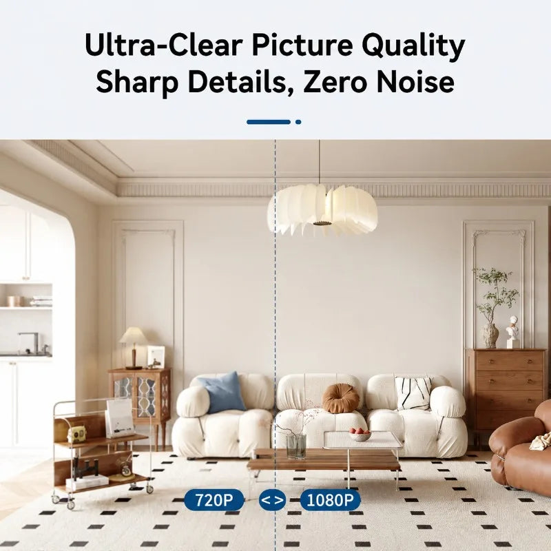 Mini Compact HD Wireless Surveillance Camera Mobile Remote Real-time View Indoor Safety Monitor Built-in Night Vision Motion