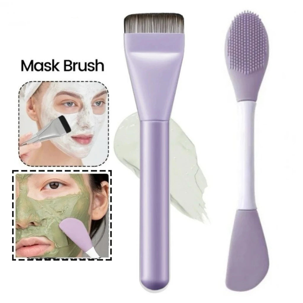 2PCS Makeup Brush Set - Foundation Brush & Dual-Ended Mask Brush for Flawless Skin Care & Makeup Application
