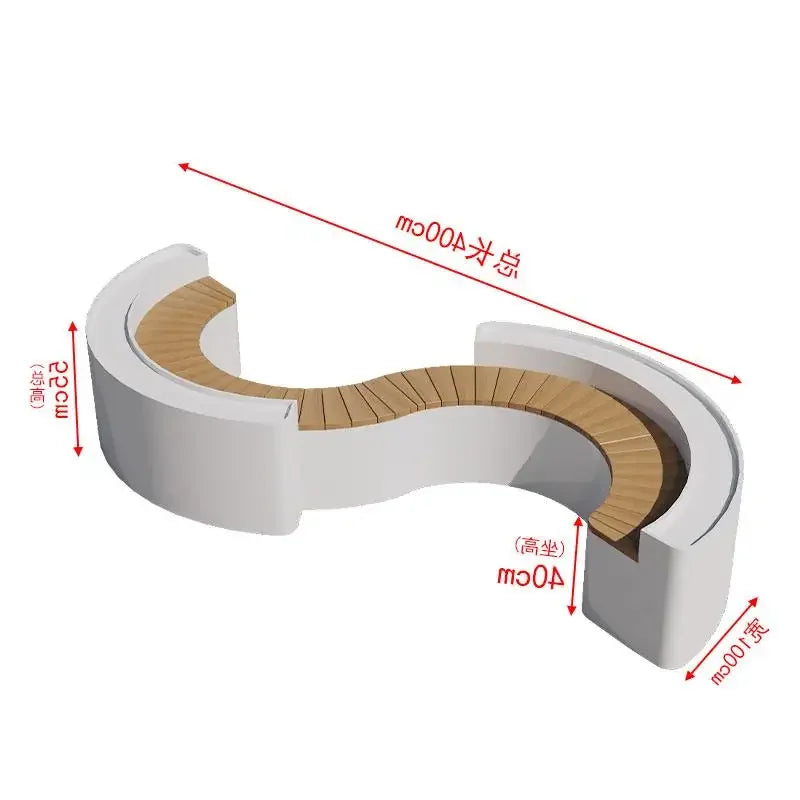 outdoor flower box card seat combination special-shaped stainless steel planting box fence partition restaurant milk