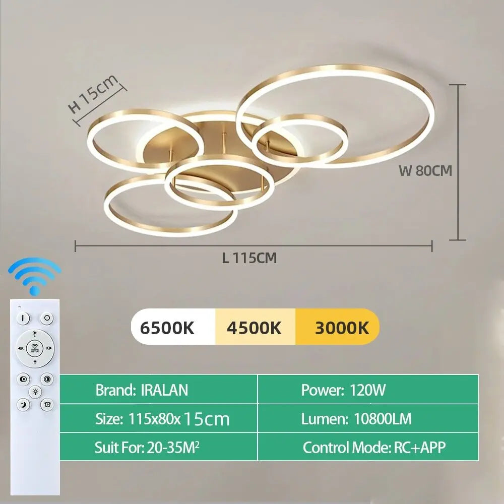 LED Ceiling Chandelier Lighting For Home Living Study Room Bedroom Dimmable Ceiling Lamp Indoor Lighting Decoration Lamps