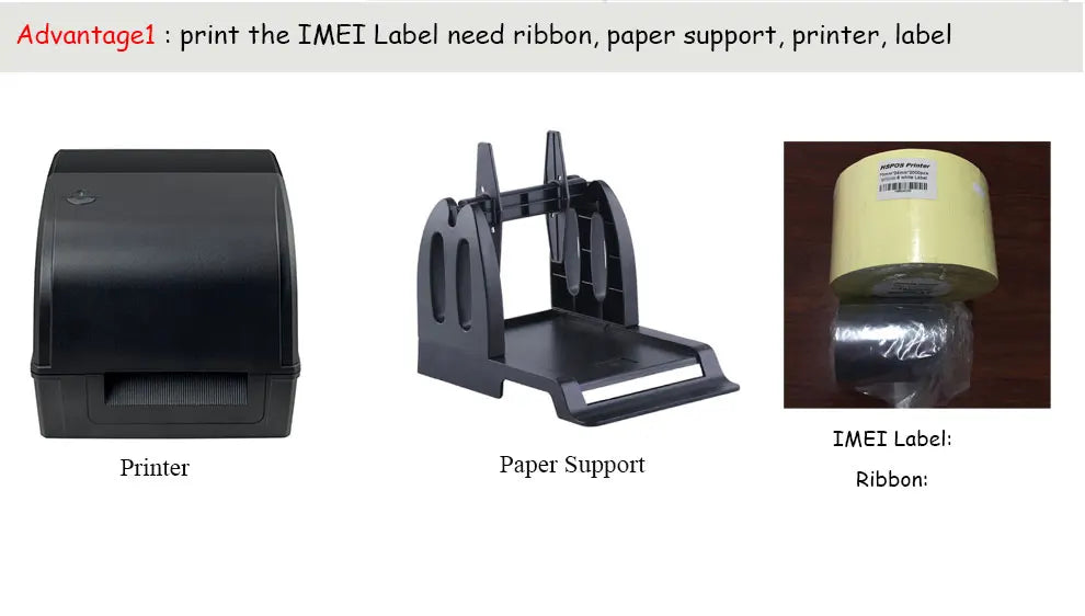 HS-3064 Thermal Transfer Label Printer 300dpi Wash Care Tag Printing Machine With Cutter Ribbon Package for Garment Factory