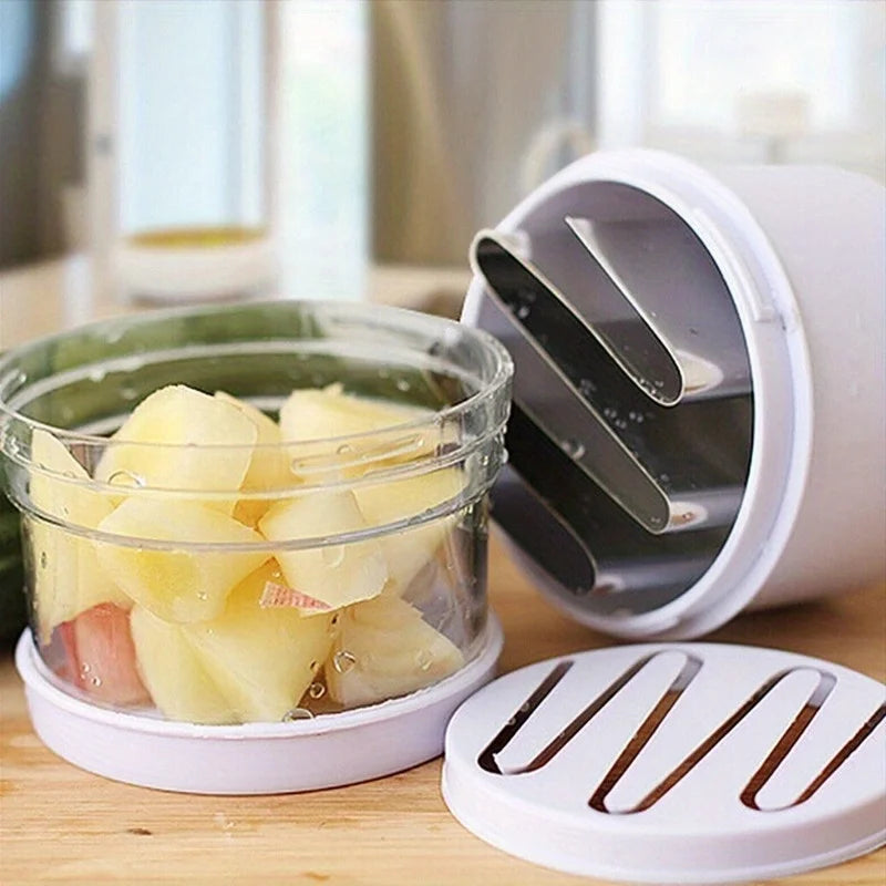 Convenient Manual Food Chopper: Effortlessly Dice Vegetables Like Onions, Garlic, and Herbs for Your Kitchen Recipes