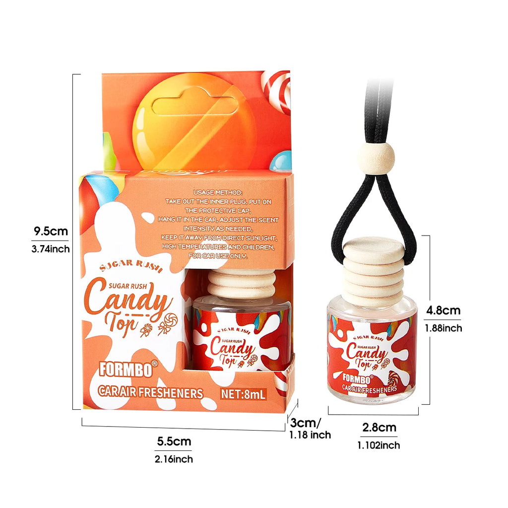 Car Air Freshener Hanging Perfume Bottle Cookies & Cream Cherry Luxe Dreamy Treats Scent Auto Rearview Mirror Pendant Deodorant