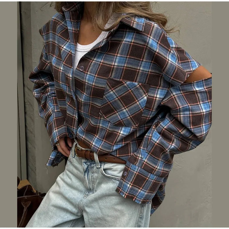 Chic Green Plaid Print Loose Pants Women Casual High Waist Straight Wide Leg Trousers Party Daily Classic Attire 2026 Spring