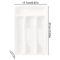Compact Silverware Organizer with 4 Compartments Flatware Holder, Kitchen Cabinet Countertop Storage Solution Home Use