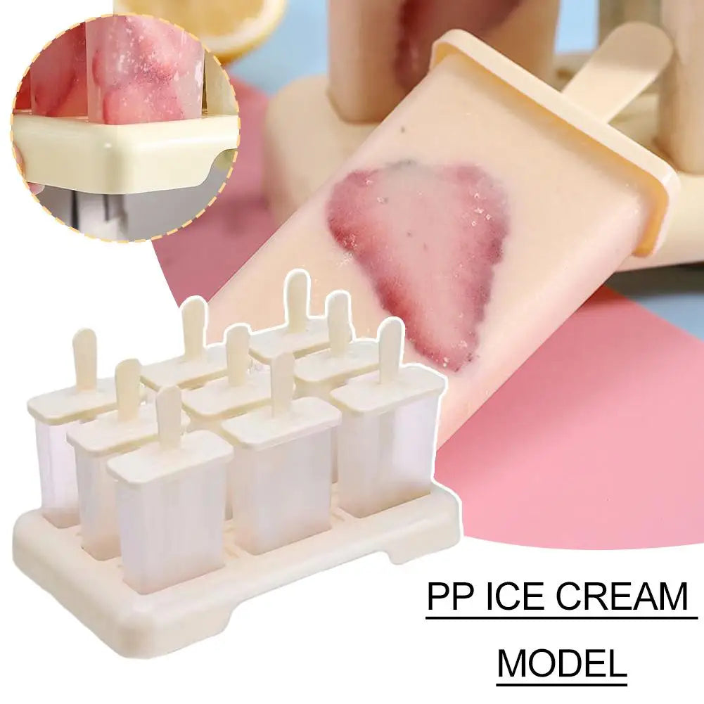 Popsicle Molds 9PCS Popsicle Maker Easy Release Popsicle Mold DIY Homemade Ice Box with Plastic Stick Kitchen Gadgets