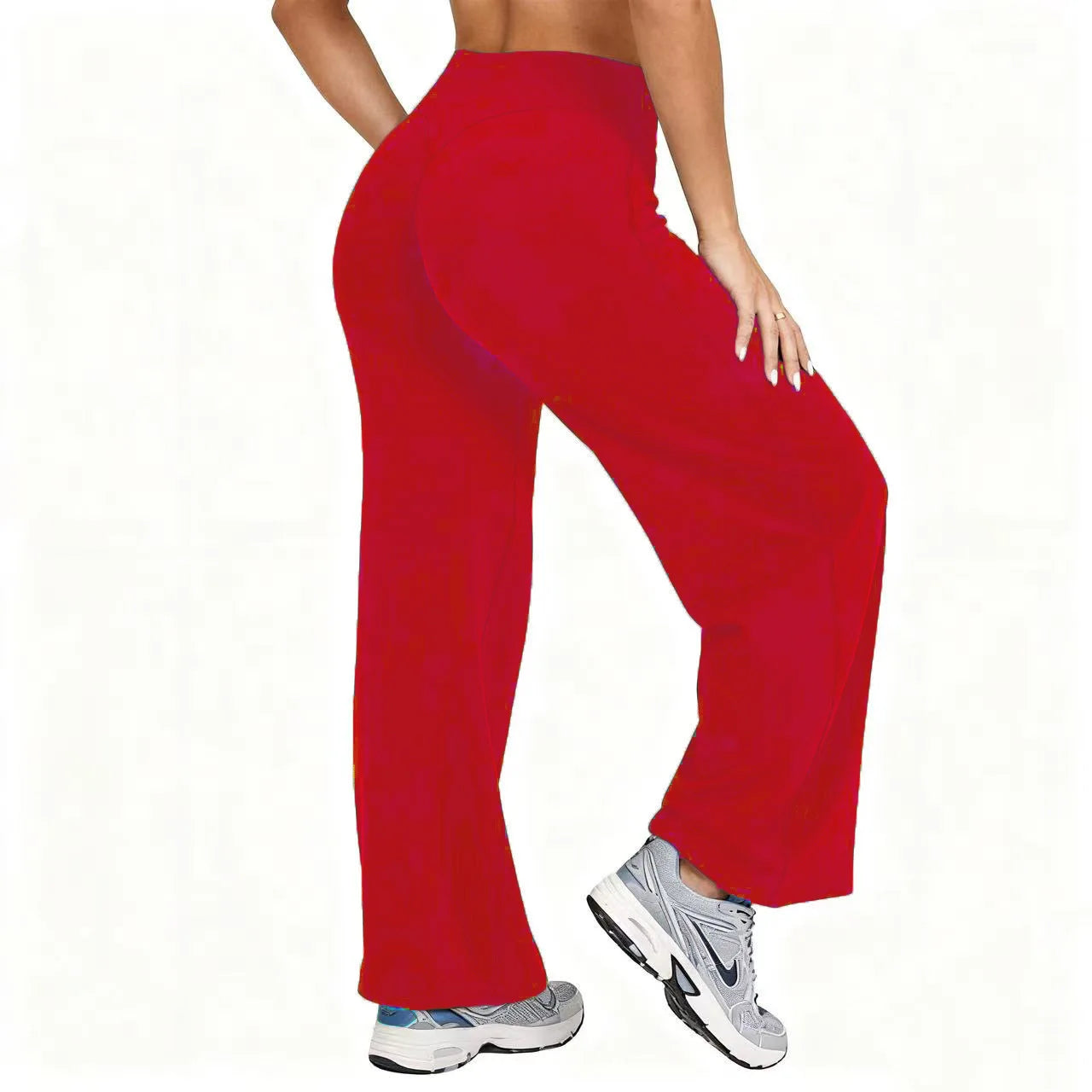 Straight-Leg Pants Ultra Soft Butter Fabric Women's Mid-Waist Yoga Pants GYM Naked Feel Pilates Running Sport Trousers