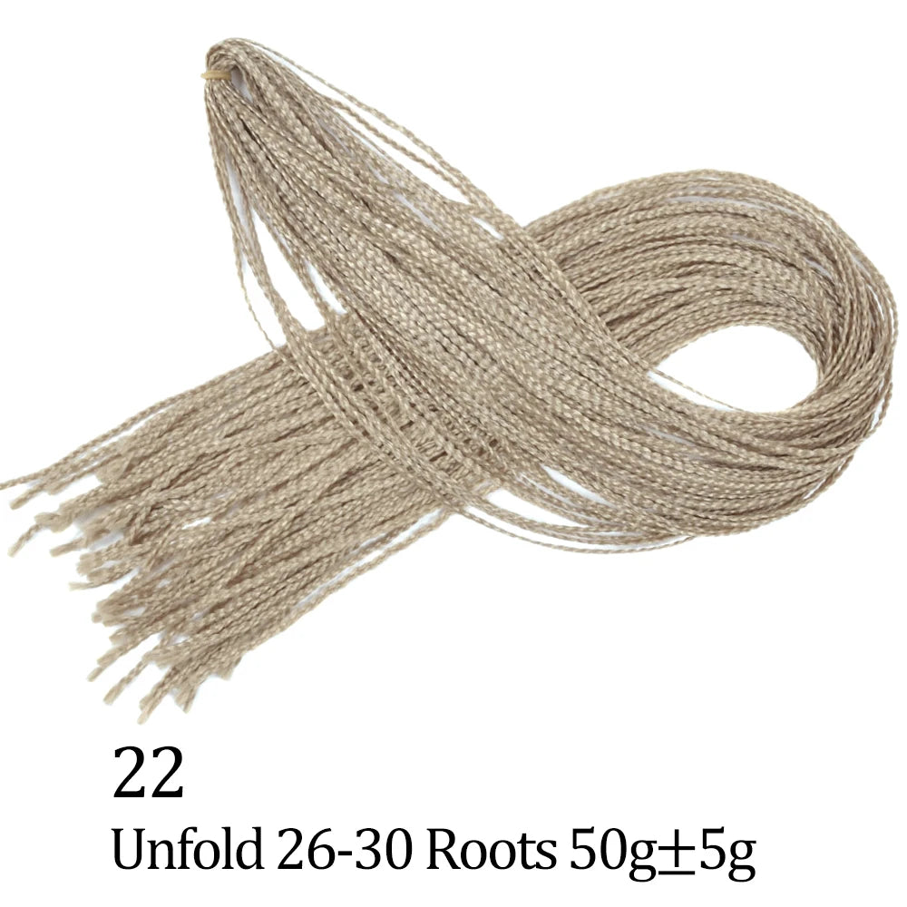 28 Inch Crochet Box Braids Colored Synthetic Braid Synthetic Zizi Braiding Brown Blue Red Crochet Hair For Women Hair Extensions