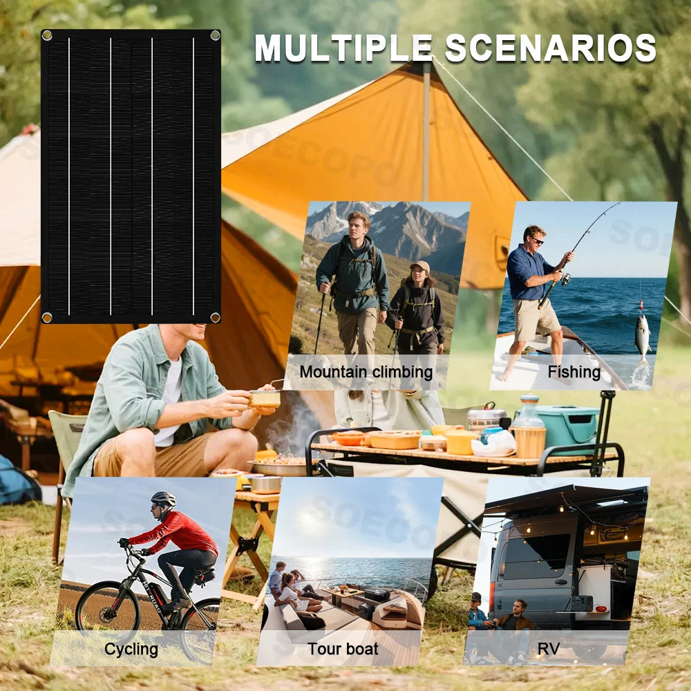 SOECOPO 10000W High-Efficiency Solar Kit 2x800W Panels 100A Controller 12V to 110V 220V Inverter for Boat RV Camping Off-Grid