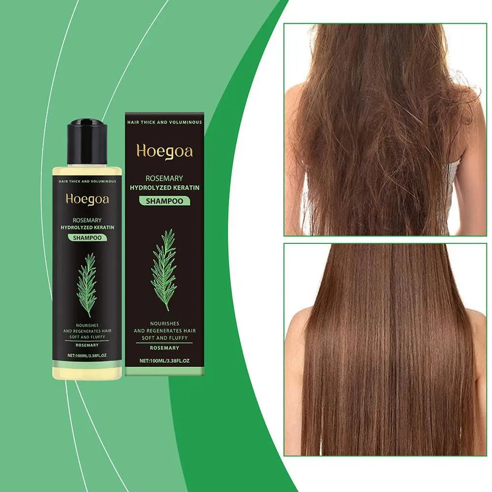 Hoegoa Rosemary Hair Shampoo Volumizing and Thickening Strengthening and Oil Control Nourishes and Repairs Hair Oil Adds Volume