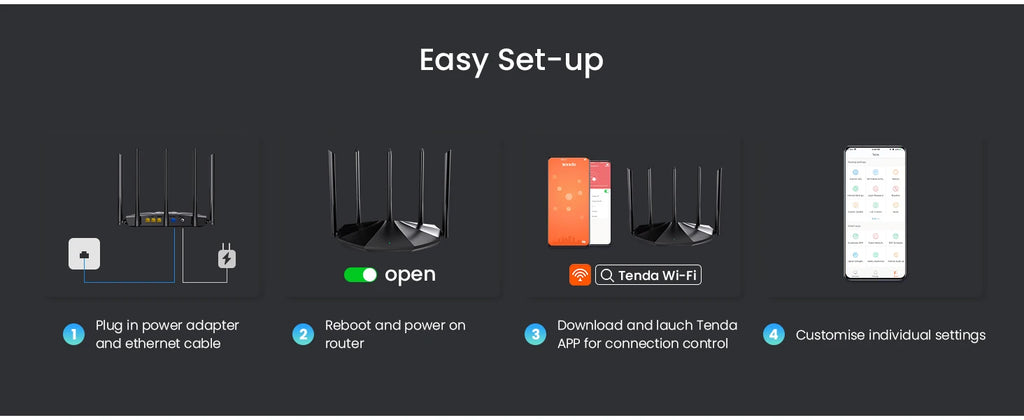 WiFi 6 Router AX3000 Gigabit Wireless Repeater Tenda 2.4G 5Ghz Gigabit WIFI6 AX1500 Extender Network Tenda AC1200 Wifi Booster