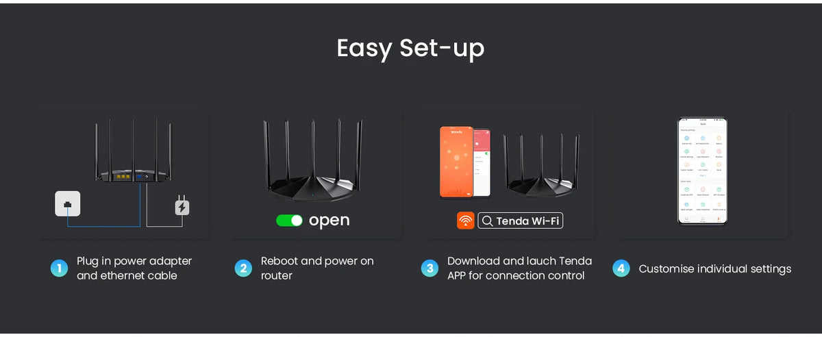WiFi 6 Router AX3000 Gigabit Wireless Repeater Tenda 2.4G 5Ghz Gigabit WIFI6 AX1500 Extender Network Tenda AC1200 Wifi Booster