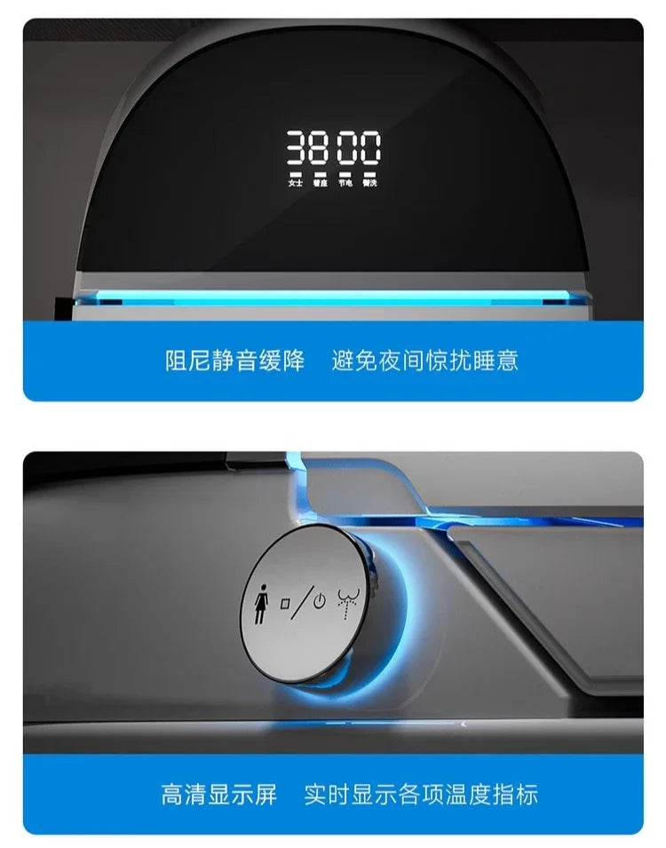 Intelligent toilet egg shaped seat with fully automatic and no water pressure limit