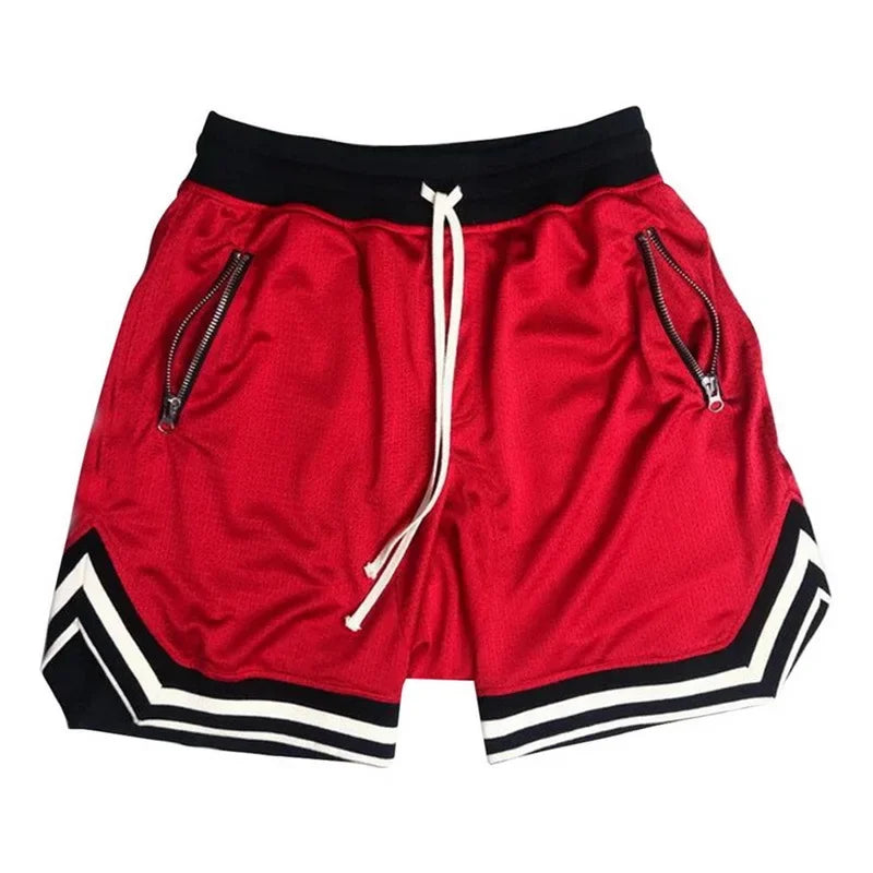 2026 NEW Summer Basketball Men Loose Sport Shorts Quick Drying Mesh Sports Five-point Pants Oversized Sports Shorts