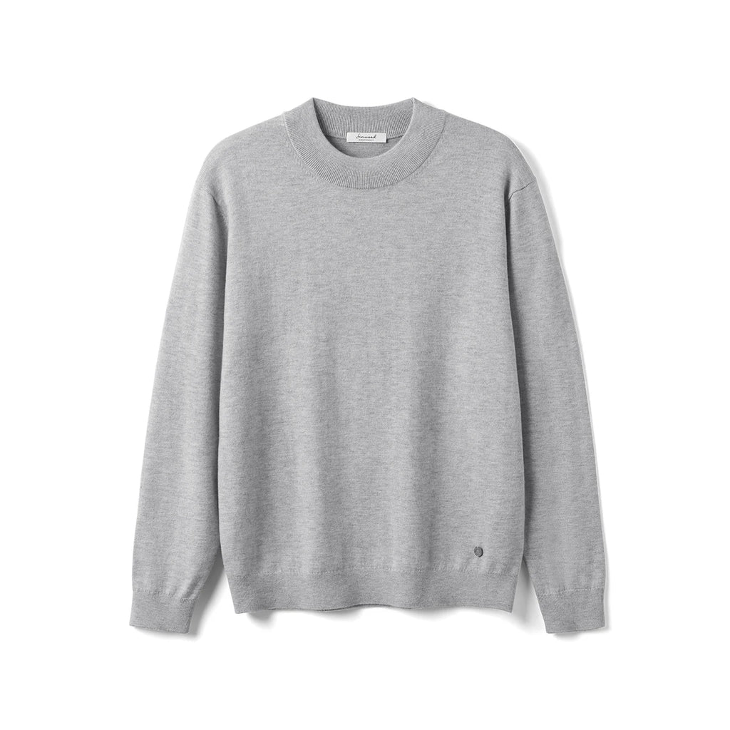 SIMWOOD 2026 Autumn New Regular Fit 12 Gauge Fine Sweater Men Antistaic Basic Knit Pullovers