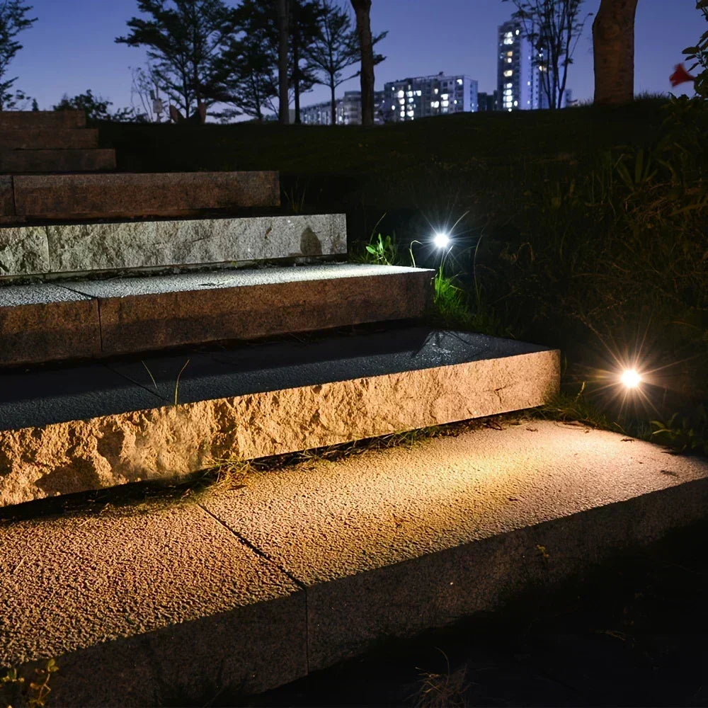 LED Solar Outdoor Courtyard Spotlights Waterproof Garden Decoration Atmosphere Lights 2modes of Tree Garden Channel Lighting