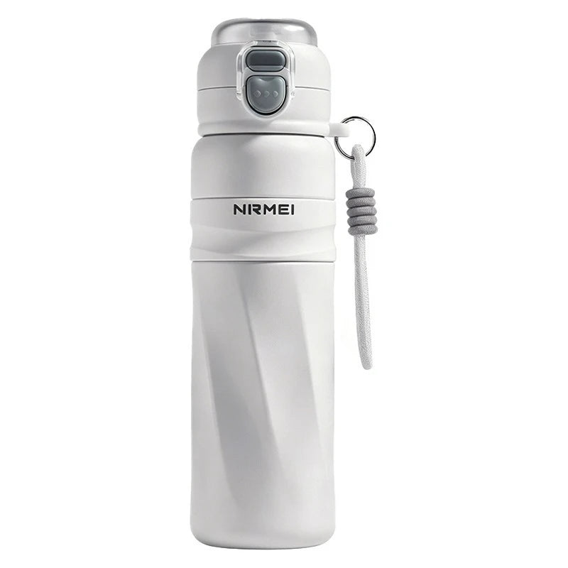 Large Capacity Spray Water Bottle Sports Gym Plastic Cup Portable Summer Drinking Scale Creative Student Gift Outdoor