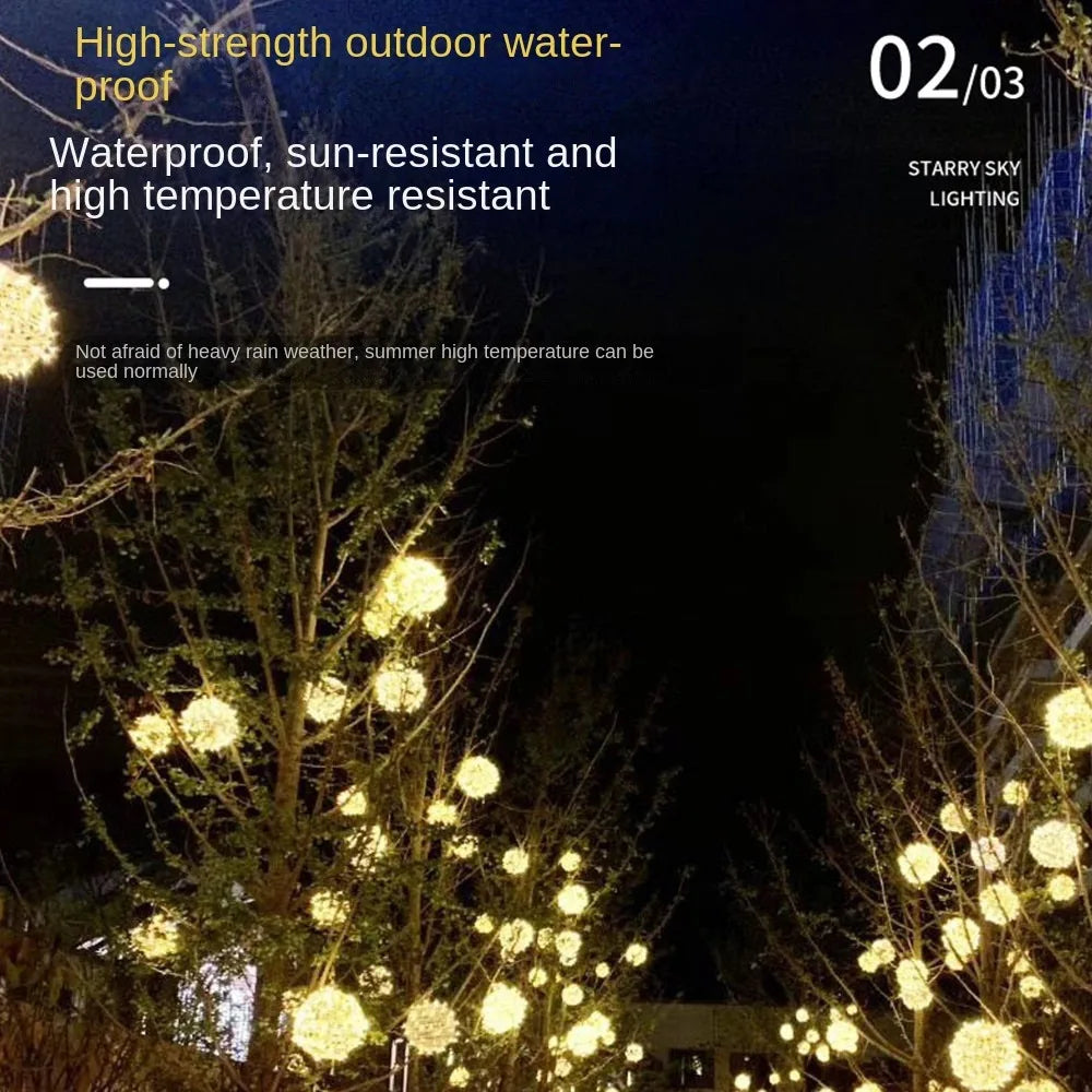 High Quality 20CM Hanging Light LED Light Multiple Colors Rattan Ball Fairy Light String Outdoor