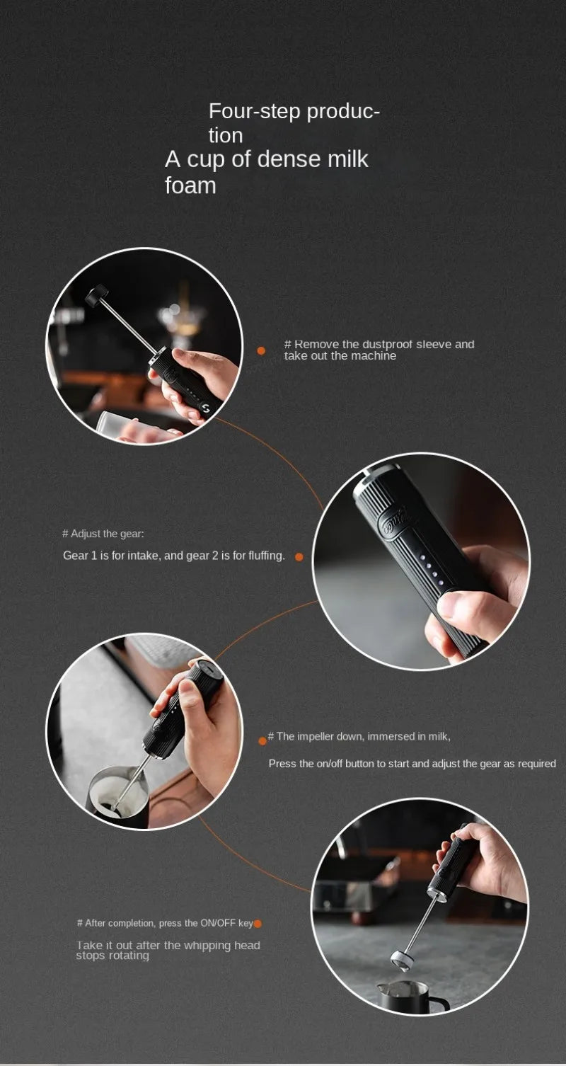 Wireless Electric Mini Milk Frother Coffee Whisk Portable Egg Beater Blender Kitchen Cooking Stirrer Cappuccino Coffee Maker