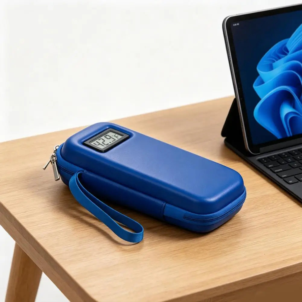 Insulin Refrigerator with Digital Temperature Display, Portable Insulin Cooler with 2 Long-Lasting Ice Packs for 8-12 Hours Cool