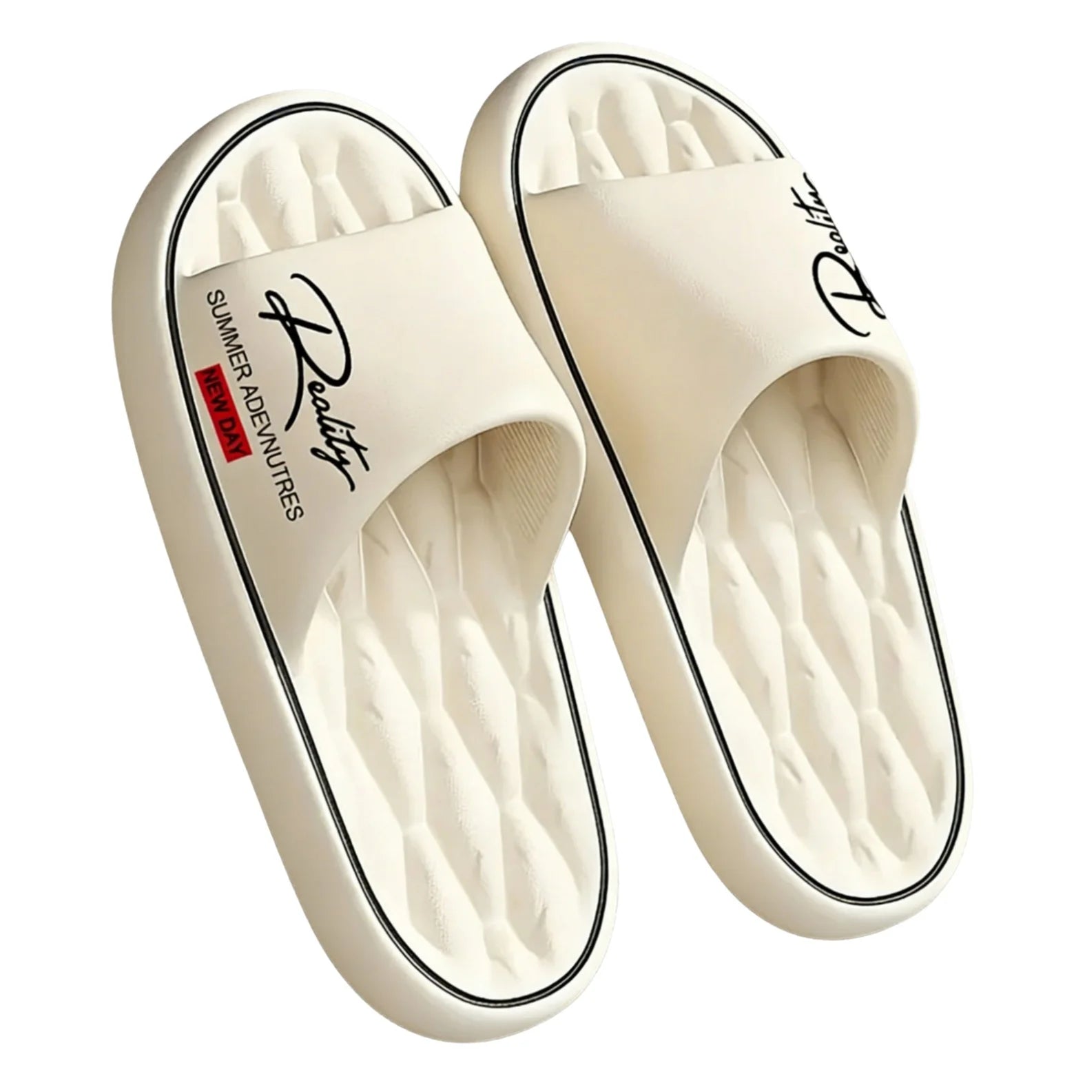Summer New EVA Anti-Slip Bath Slippers Women Indoor Home Shoes Couple Massage Waterproof Odor-Resistant Thick Bottom Slippers
