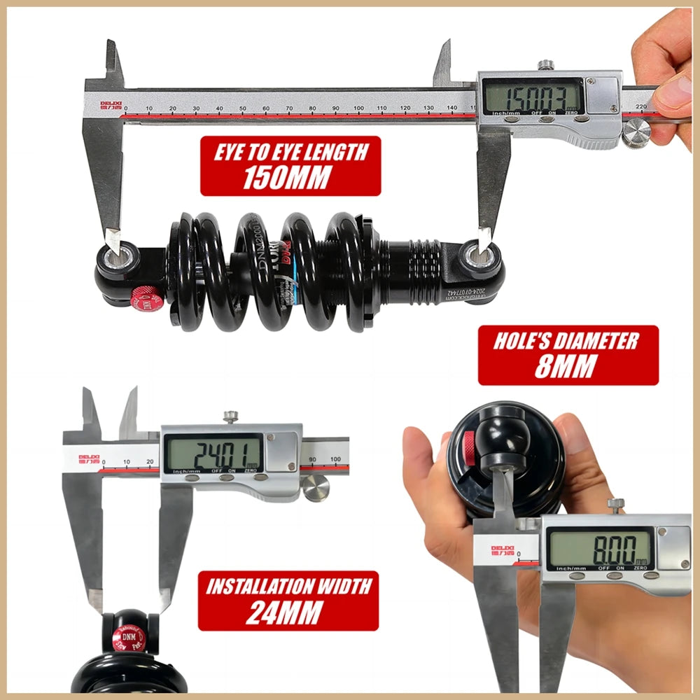 DNM 150MM 2000LBS Variable Damping Shock Absorber for TEVERUN Fighter Supreme 7260R V4 V5 Rear EMOVE Roadster Electric Scooter
