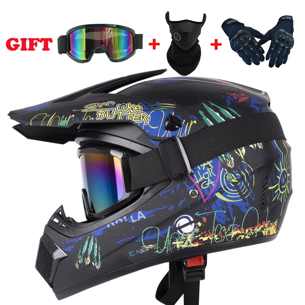 All-New Full Face Off-Road Motorcycle Helmet Downhill AM DH Motocross Cross Casco Capacete Helmets + Free Shipping & 3 Gifts