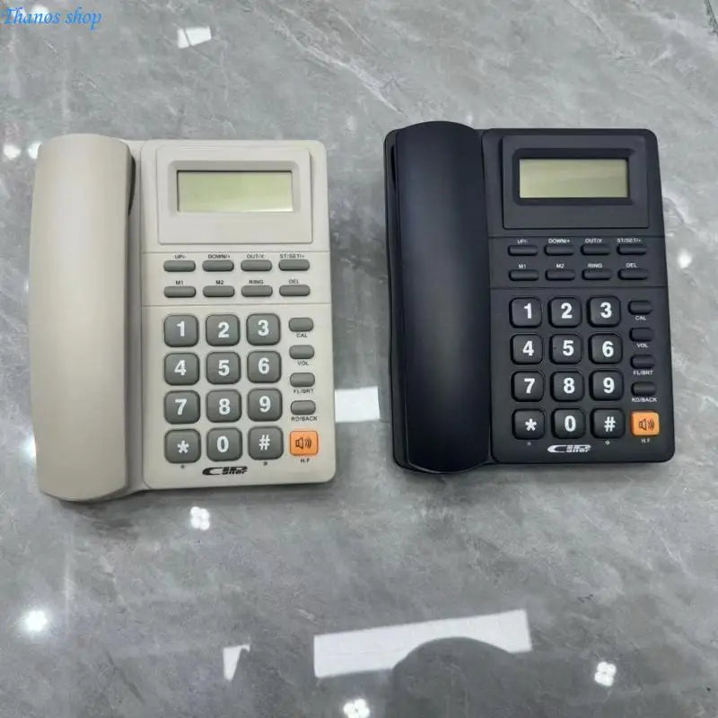 Landline Phones Home Telephone Desk Phone LCD Display with Redial Caller Function for Office, Hotel X37A