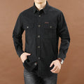 100% Cotton High Quality Spring Fall Fashion Men's Long-Sleeve Solid Color Casual Shirt Multi Pocket 6XL Large Size Cargo Jacket