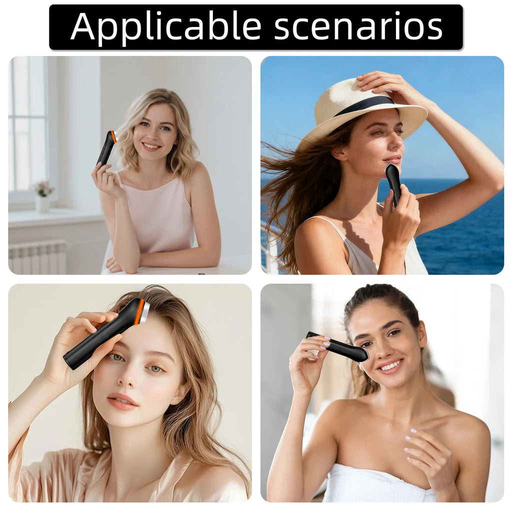 5 Colors Ager Booster Pro Lifting Face Neck therapy Wand LED Vibration Massager Beauty Device for Anti-Aging Skin Tightening