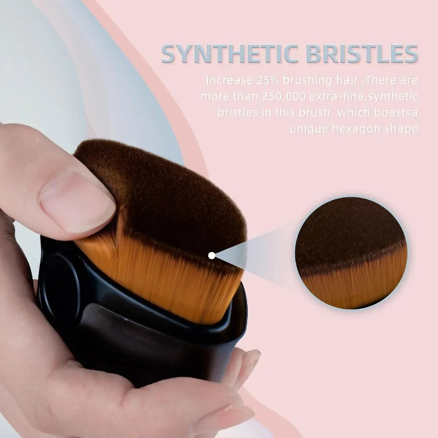 6-in-1 Makeup Brush, All-in-One Foundation Blush Powder Brush for Liquid Cream, Includes Travel Case, Face & Body