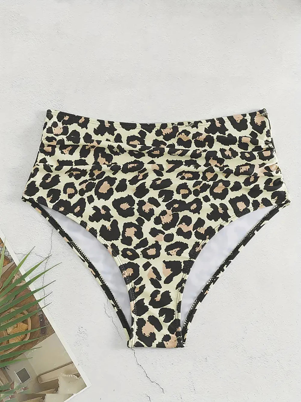 Summer Sexy Women Bikini Bottoms High Waisted Ruched Swimwear Bottoms Beach Shorts For Vacation Party Swimming Bathing Suit