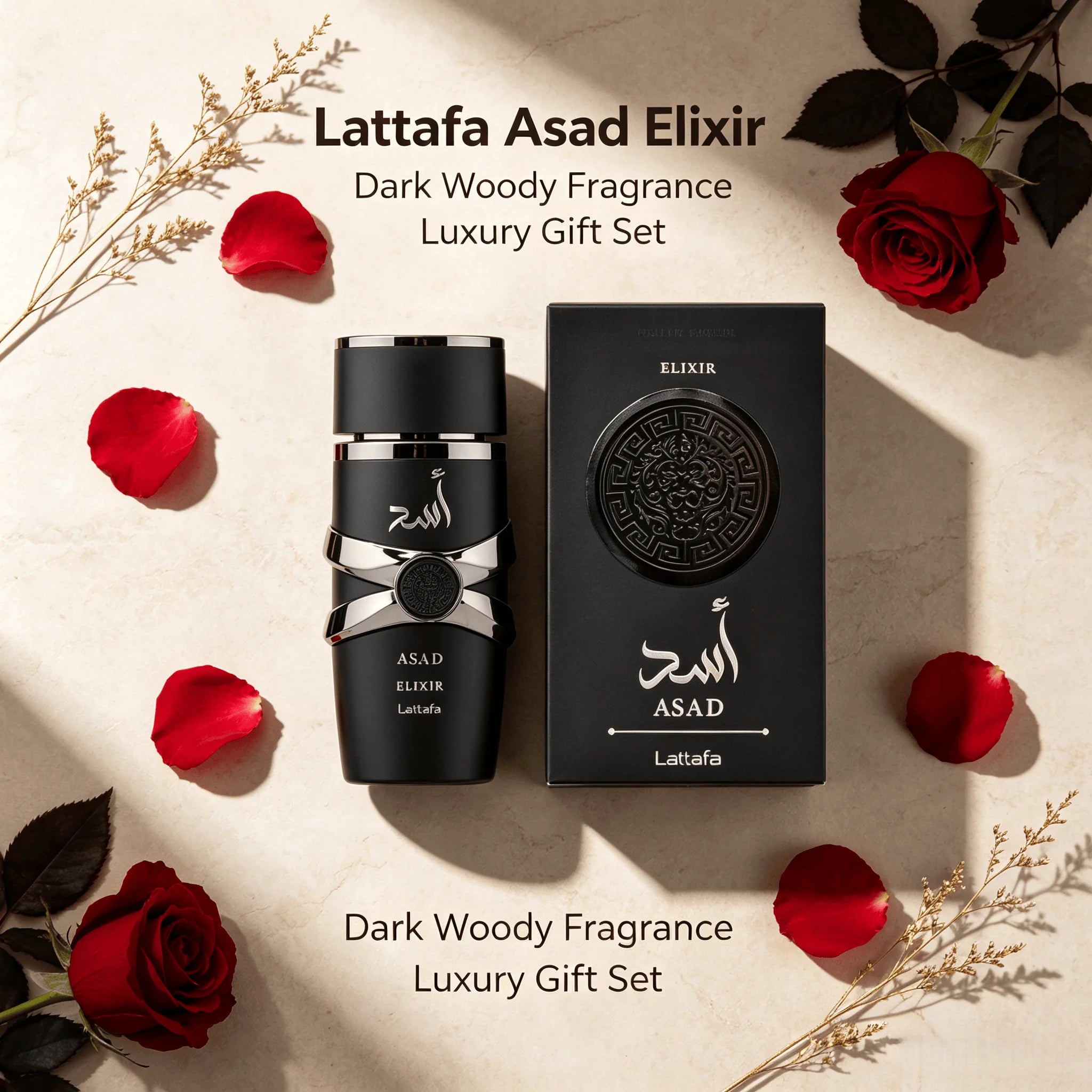 Lattafa Asad Elixir – Spicy, Woody, Amber, Warm – Eau De Parfum Spray Long-Lasting Fragrance for Men, 3.4 Ounce / 100 ml