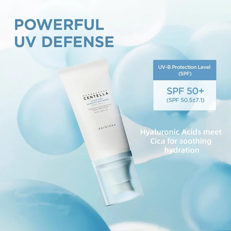 Korean Centella Hyalu Cica Water-Fit Sunscream SPF50 Sun Serum and Facial Hyalu-Cica Moisture Cream Beauty Skincare Sets