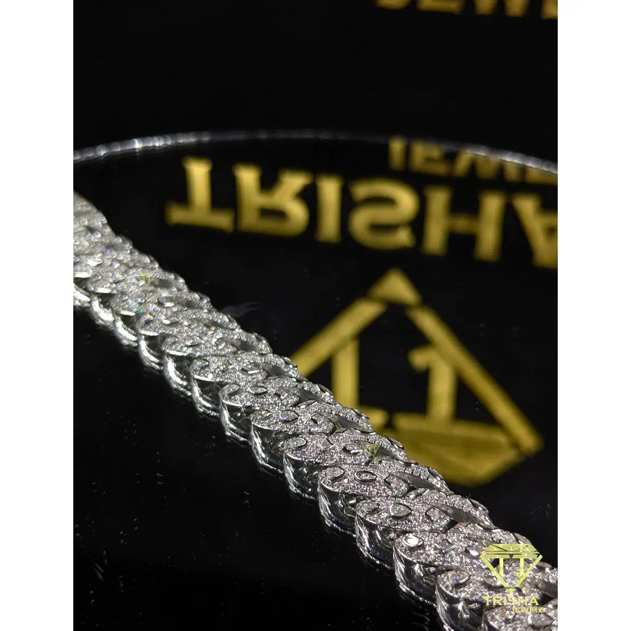 Designer VVS Lab Grown Diamond Cuban Bracelet Custom Clasp Iced Shine Finish 18K Gold Plated Rose Gold Hip Hop Jewelry