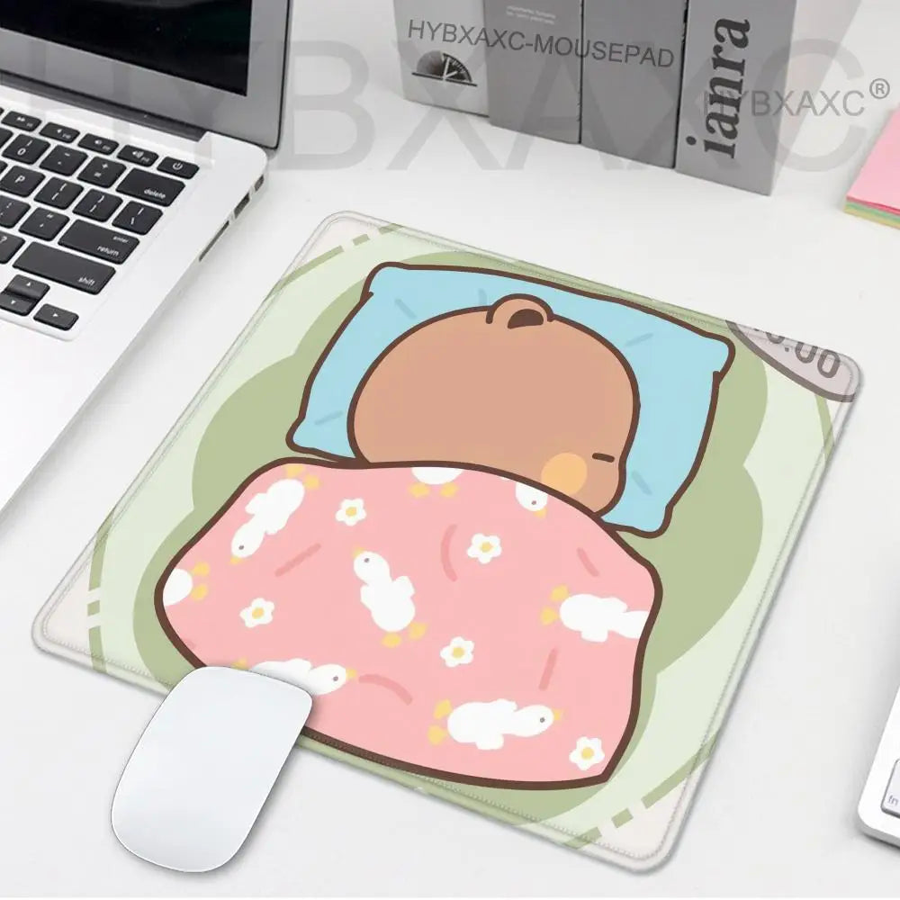 Cute Cartoon Couple DUDU BUBU Mousepad Small LockEdge Mouse Pad For Gamers Computer Desk Pad Rectangular Anti-slip Rubber