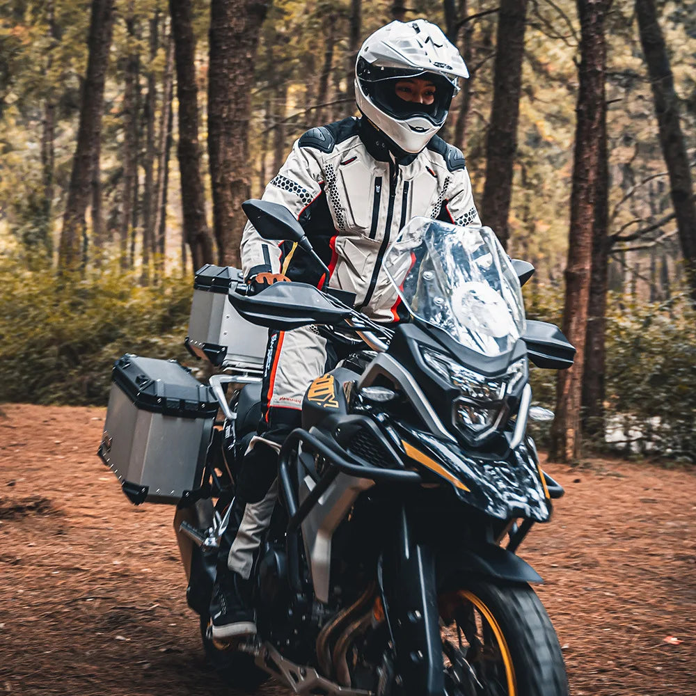 Four Seasons Motorcycle Jacket Moto+Protector Motorcycle Pants Cold-proof Waterproof Moto Suit Touring Clothing Protective Gear