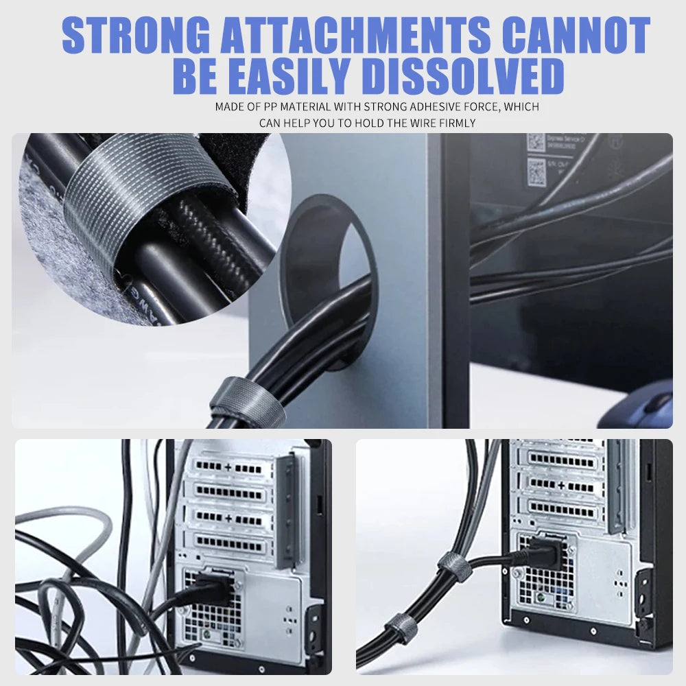 Nylon Magic Cable Organizer Winder Management Free Cut Ties Mouse earphone Cord Charge Cable Data Line Protector Tie Magic Tape