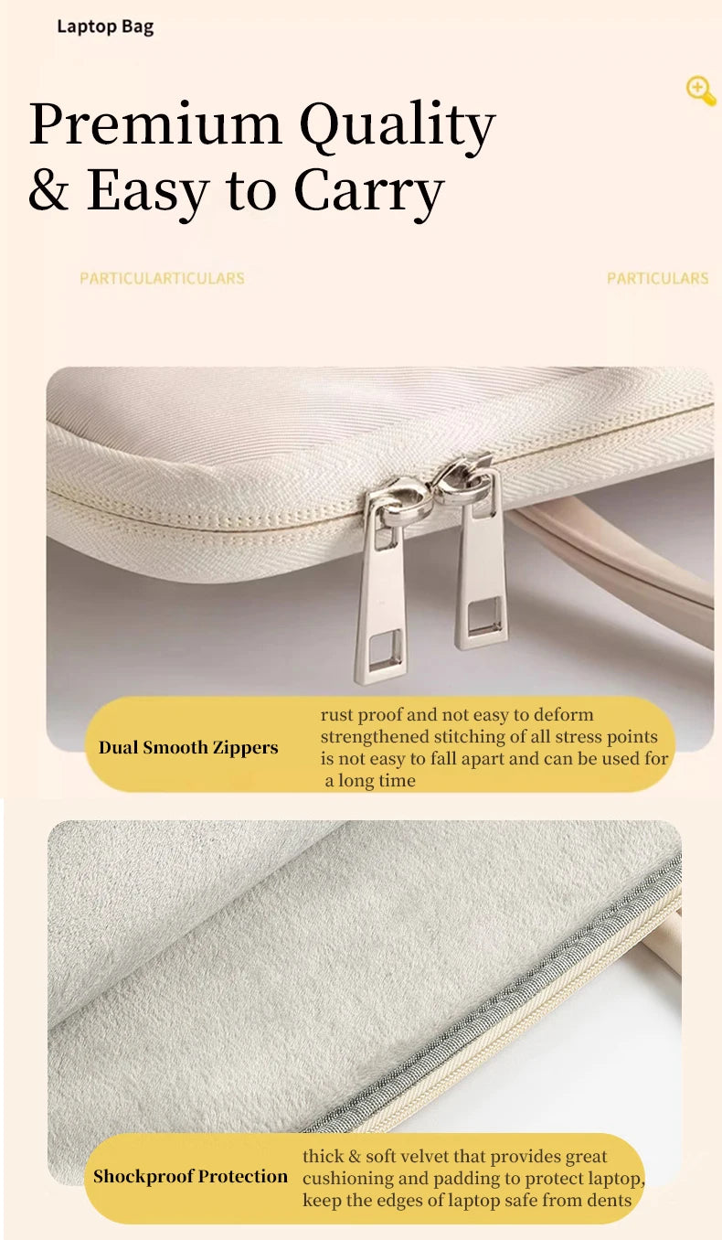Laptop Bag 13.3 inch for MacBook Air/Pro 13 14 M4 HP Dell XPS ASUS VivoBook Lenovo Thinkpad Xiaomi Notebook Handbag 15.6 16 inch