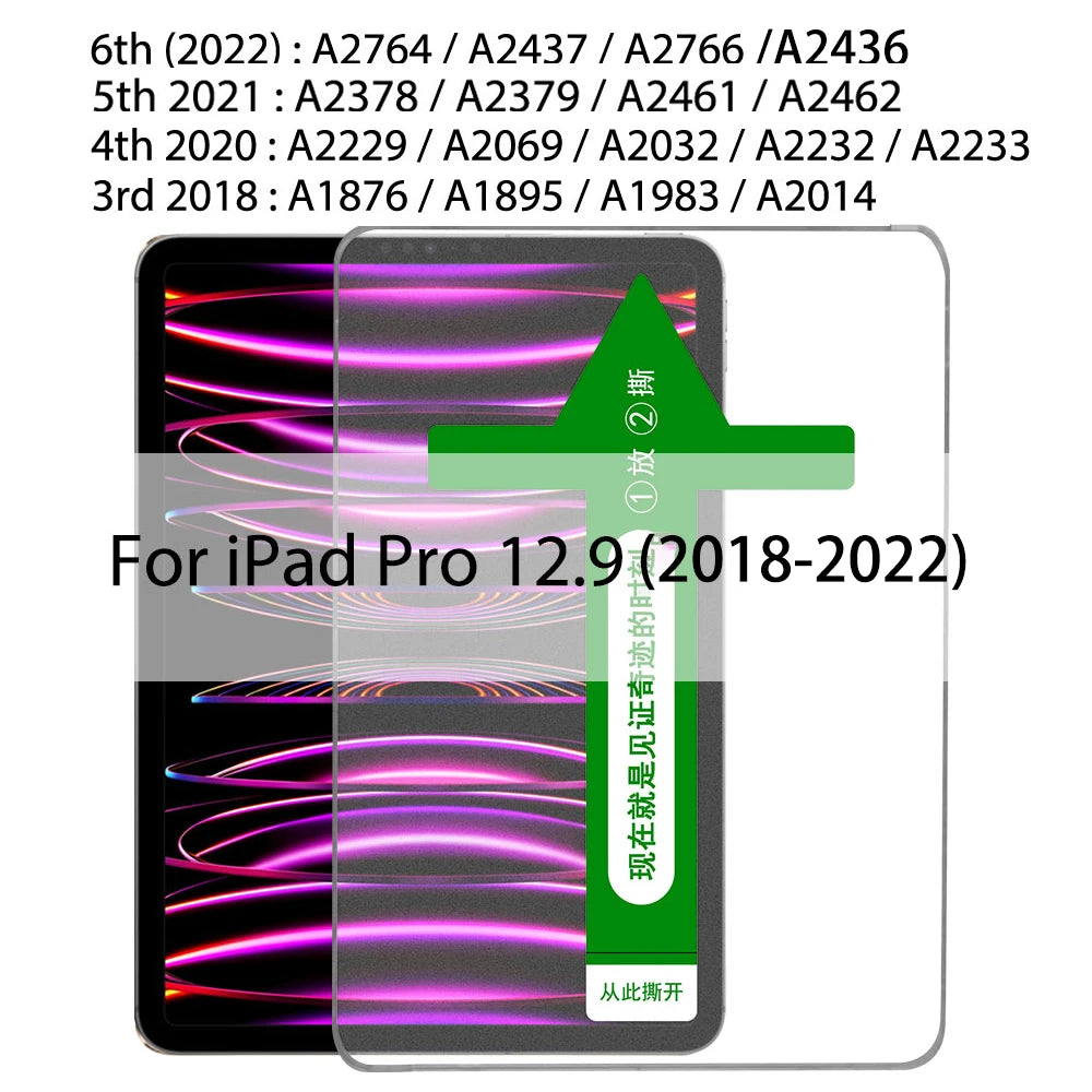 Auto Alignment Kit Tempered Glass For Ipad Pro 11 12.9 10 9 8 7 Air 5 4 3 2 13 Screen Protector For Ipad Mini 6 5 4 Gen Th Film