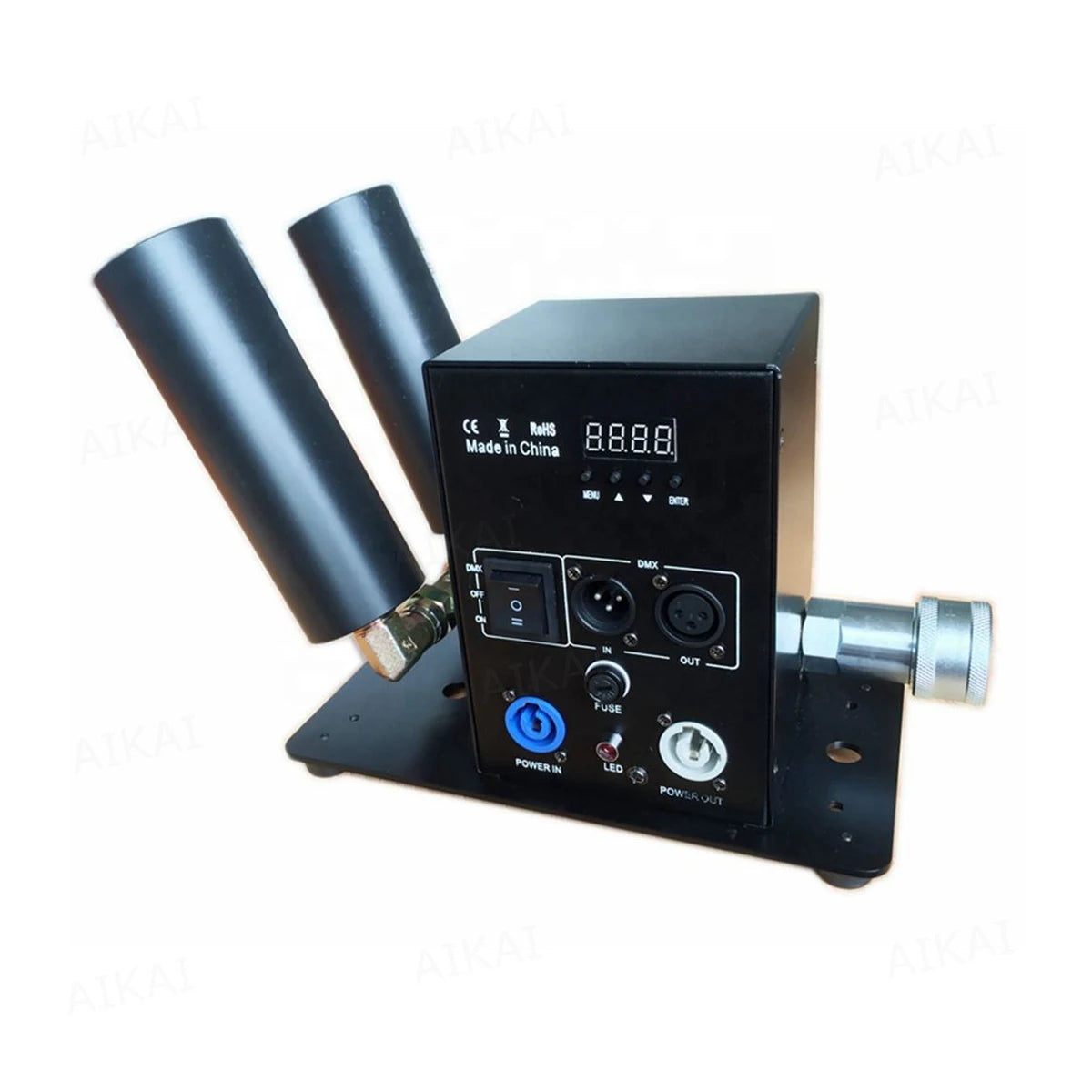 Double Pipe Air Column CO2 Jet Machine Spray Cryo Carbon Dioxide Gas Smoke Fogger With DMX512 DIP Switch or Remote Control
