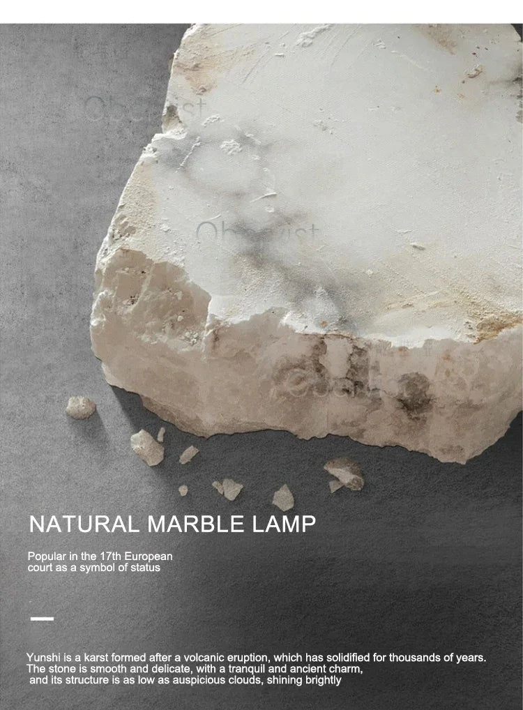 Modern Luxury Creative Marble Wall Light - Alabaster Marble Wall Sconce for Bedroom Bedside Living Room Aisle Indoor Decor