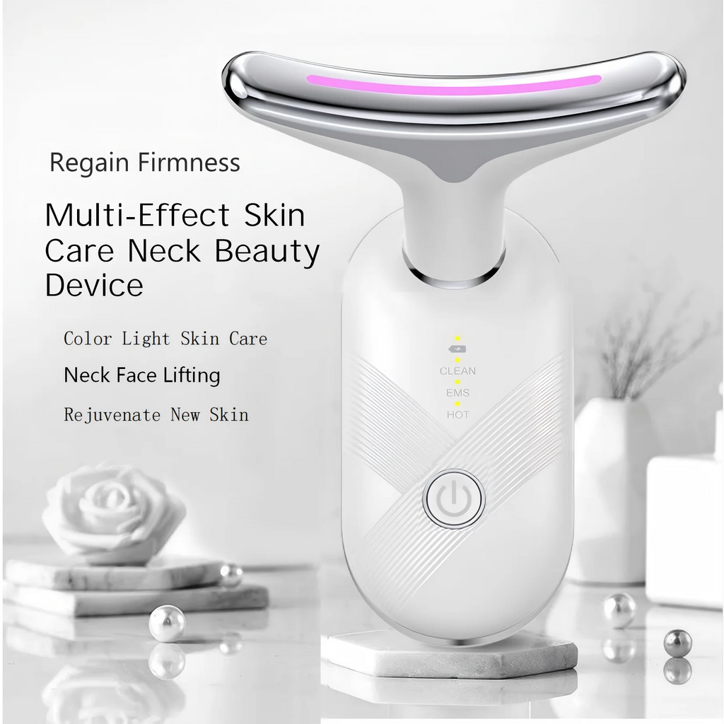 Red Light LED Facial Massager Face Neck Beauty Device Skin Care Tool with Vibration Face Sculpting Tool for Revitalize Skin