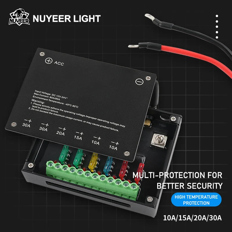 New Wireless 4/6 Gang Switch Panel Slim LED Car Light Control Circuit Relay System Box for Offroad Vehicle Car UTV ATV SUV