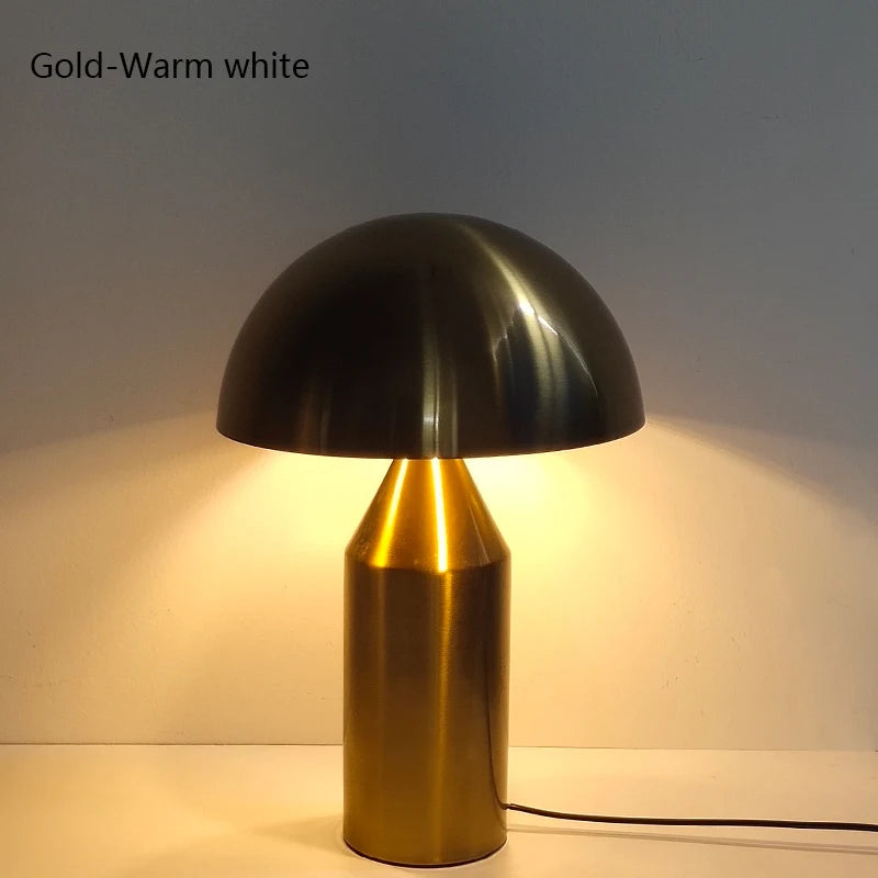 Oluce Atollo Lamp Modern Creative Mushroom Lamp for Bedroom Study Living Room Decoration Gold White Black Bedside Table Lamp