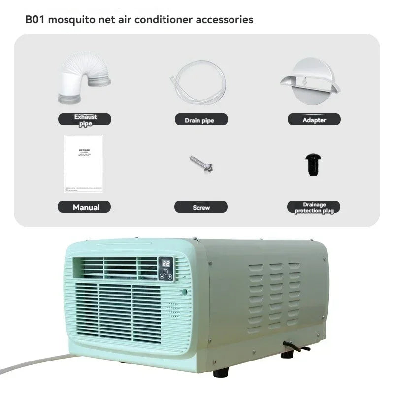 220v 650W Portable Air Conditioner Hot Selling Upgrade Refrigeration Outdoor Camping Tent Small Air Conditioner