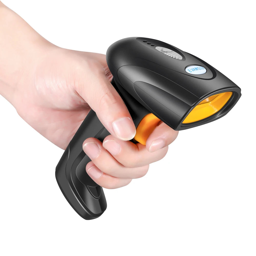 EVAWGIB Handheld Wired QR Barcode Scanner 1D Laser 2D Bar Code Reader With USB and RS232 Interface For Serial Connection