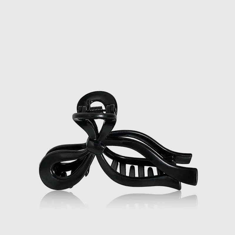 Soft Silicone Bow Hair Clip for Woman Simplicity Elegant Shark Clip Fashion Girl Ponytail Clip Hair Clamp