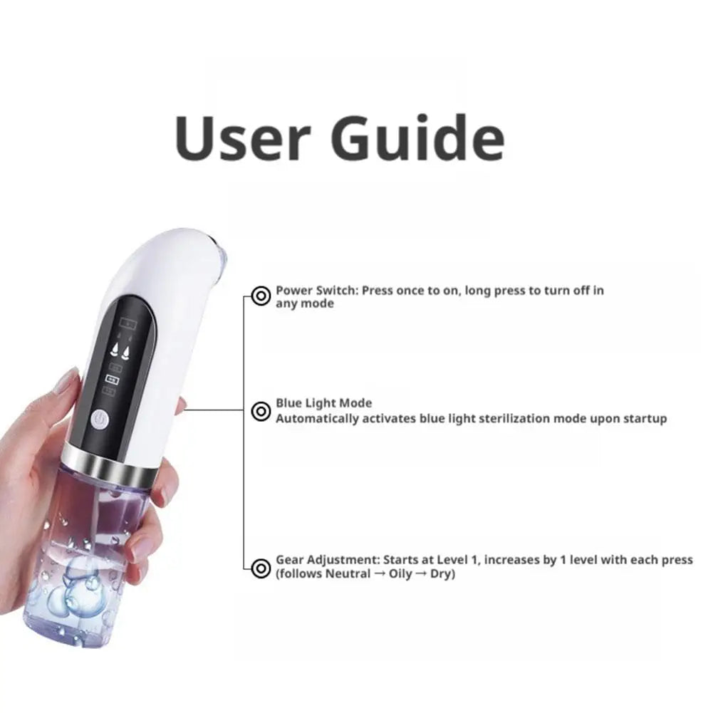 Blackhead Remover Machine, Electric Pore Vacuum, Acne Remover, Facial Exfoliation Deep Cleaning water circulation Beauty Device